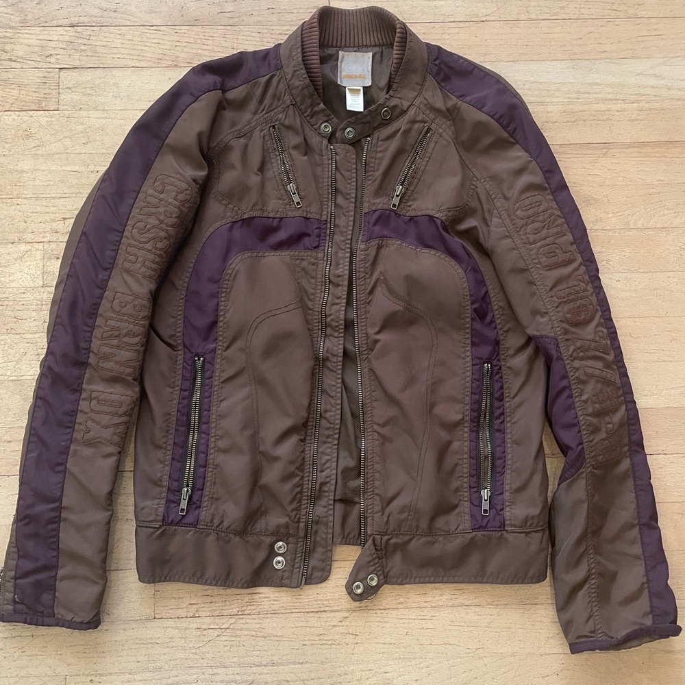 Vintage Diesel Y2K Biker Bomber Jacket L